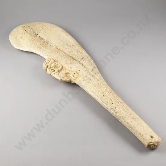 A Large Wahaika Paraoa (Short Bladed Whale Bone Weapon)