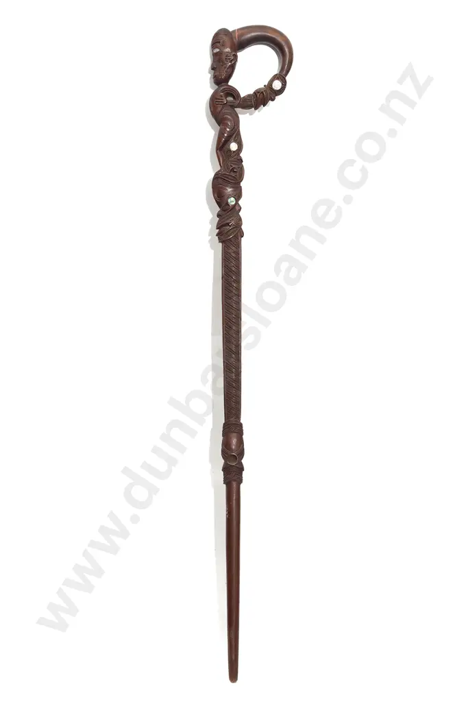 A 19th Century Tokotoko (Traditional Carved Walking Stick) Attributed To Jacob William Heberley (1849-1906) Image 1++