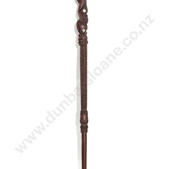 A 19th Century Tokotoko (Traditional Carved Walking Stick) Attributed To Jacob William Heberley (1849-1906)