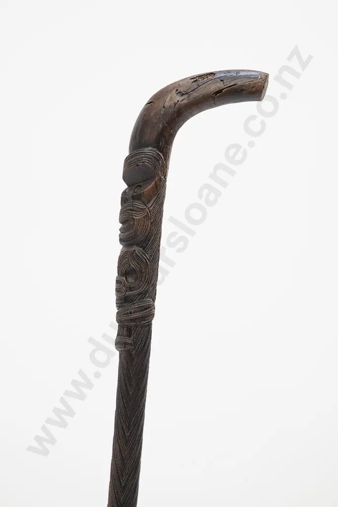 A 19th Century Finely Carved Ngati Tarawhai Tokotoko Image 1++