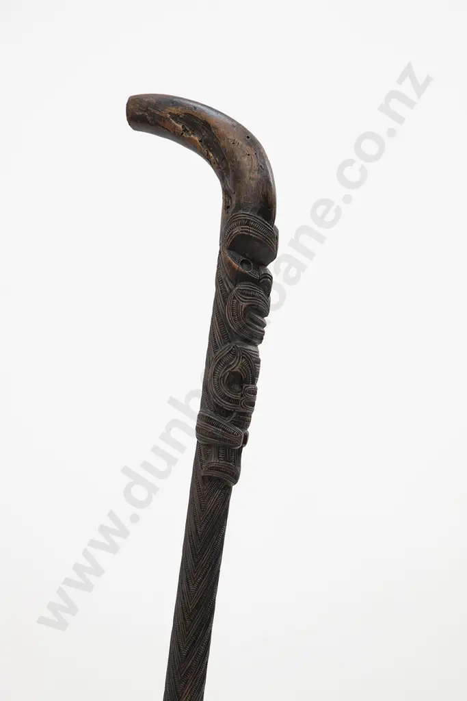 A 19th Century Finely Carved Ngati Tarawhai Tokotoko Image 1++