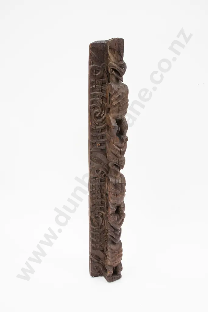 Carved Wooden Whakawae (Door Jamb) Section Image 1++