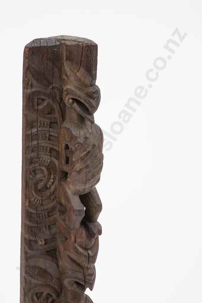 Carved Wooden Whakawae (Door Jamb) Section Image 1++