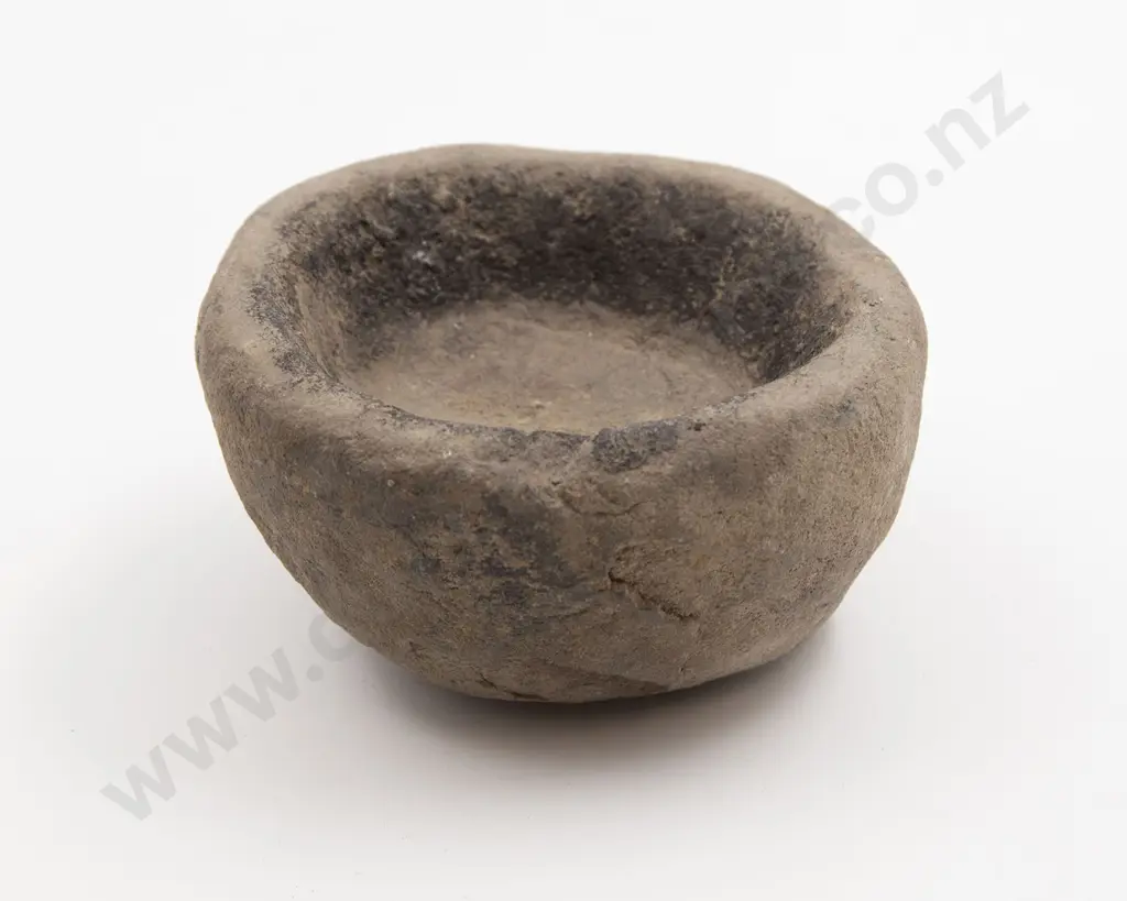 A Carved Volcanic Stone Bowl Image 1++