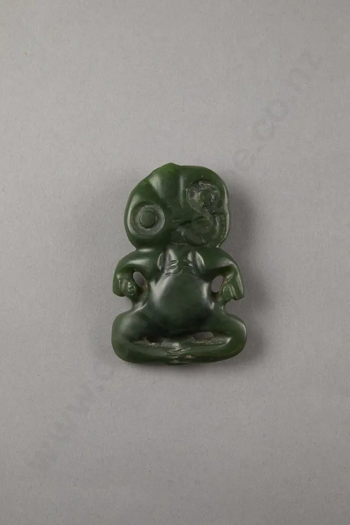 19th Century Pounamu Hei Tiki Image 1++