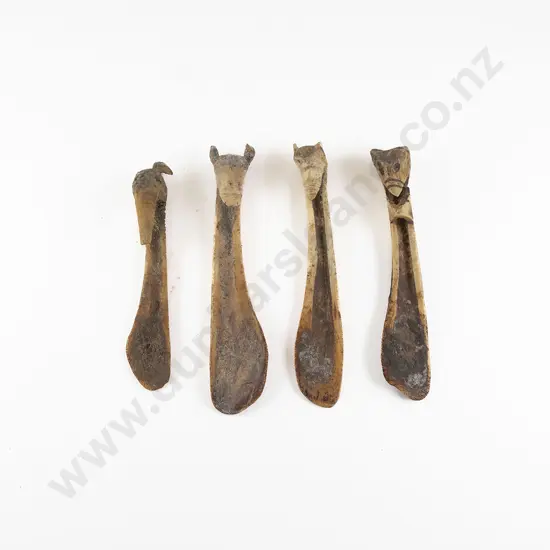 Four Cassowary Bone Spatulas