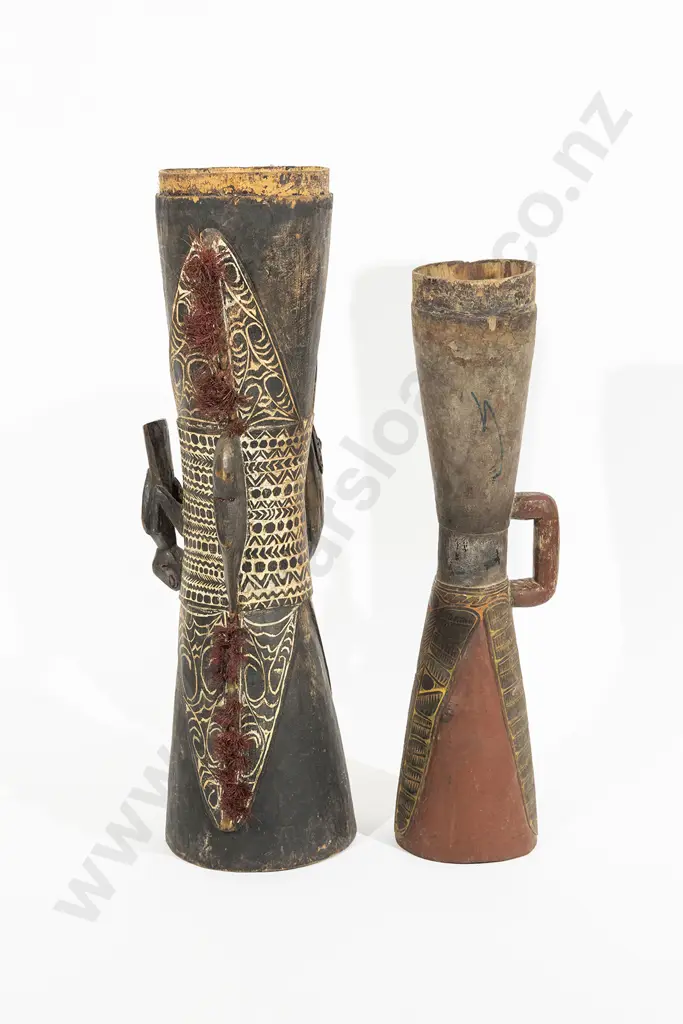 Two Kundu Ramu River Drums From Papua New Guinea Image 1++