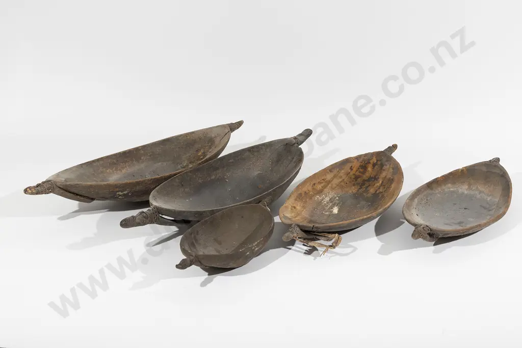 Five Elliptical Ramu River Food Bowls Image 1++