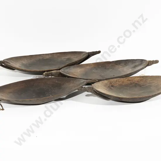 Four Elliptical Ramu River Food Bowls