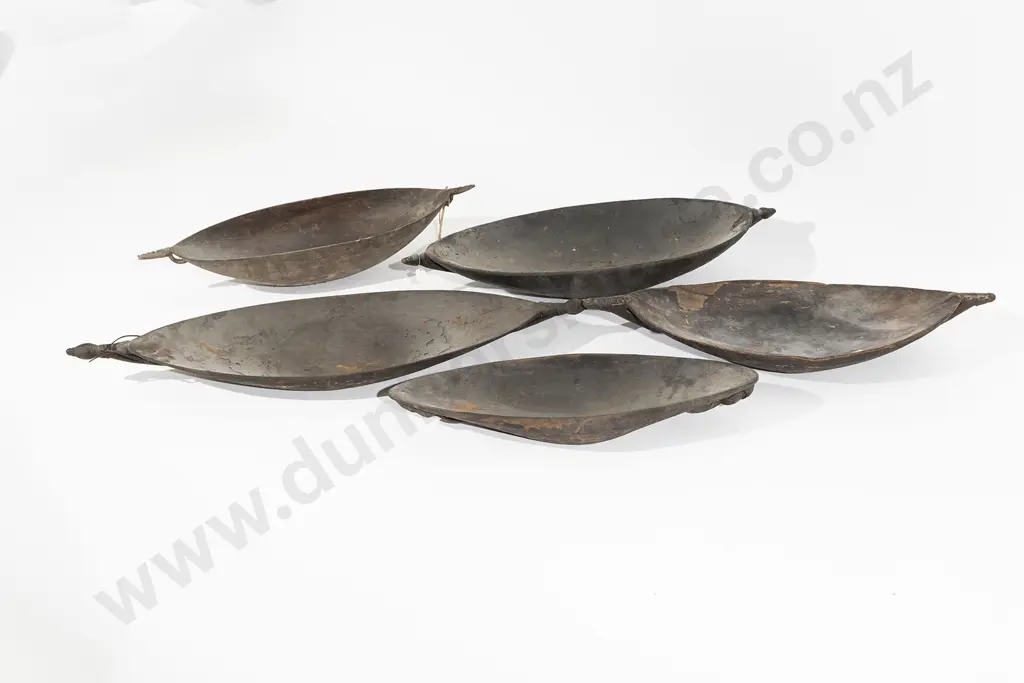Five Elliptical Ramu River Food Bowls Image 1++
