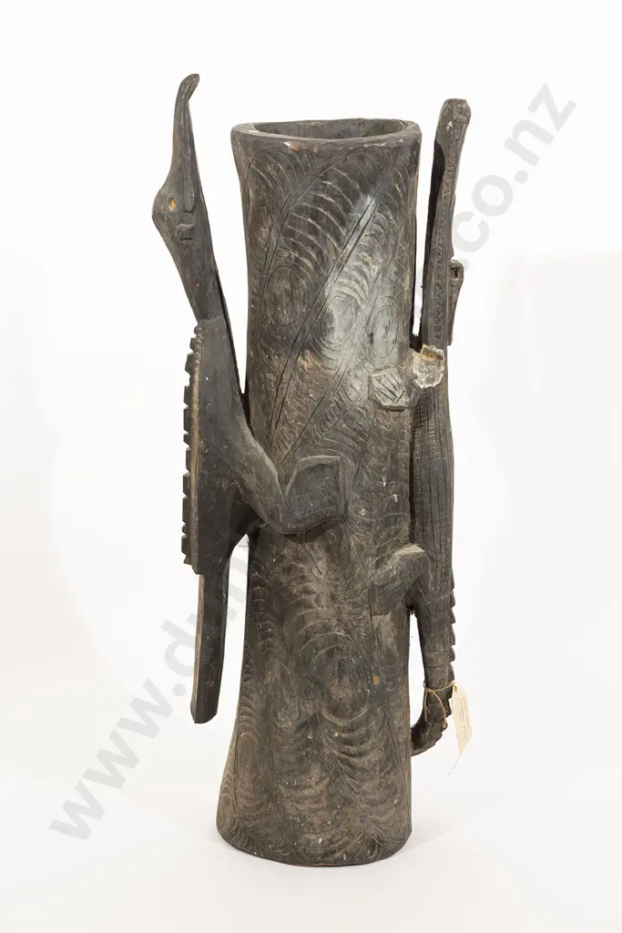 A Large Papua New Guinea Water Drum From The Chambri Area Image 1++