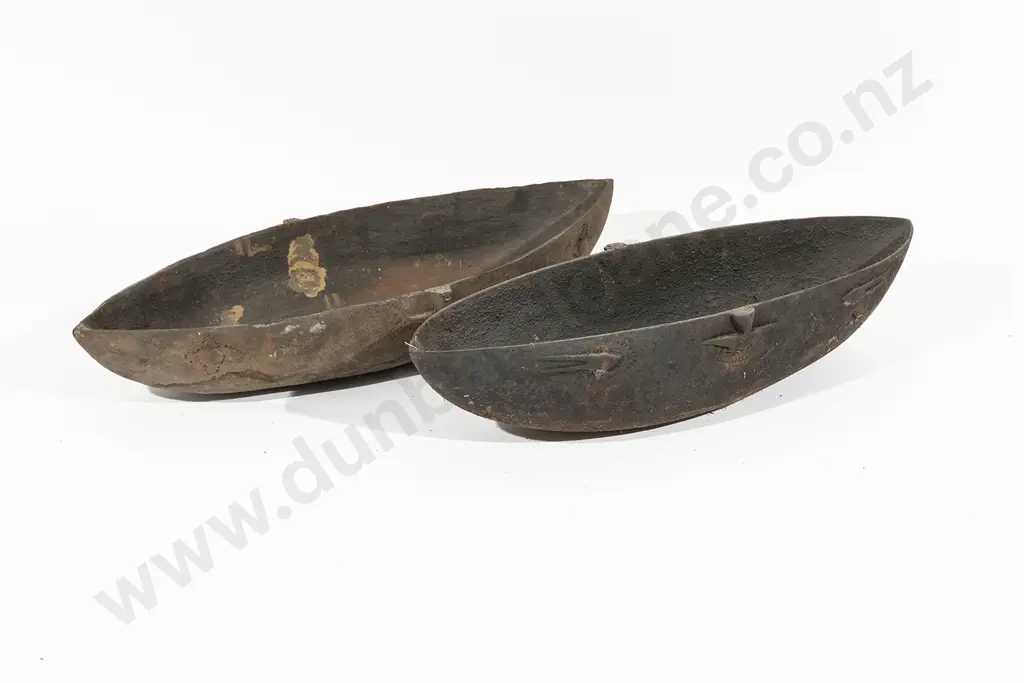 Two Elliptical Ramu River Food Bowls Image 1++