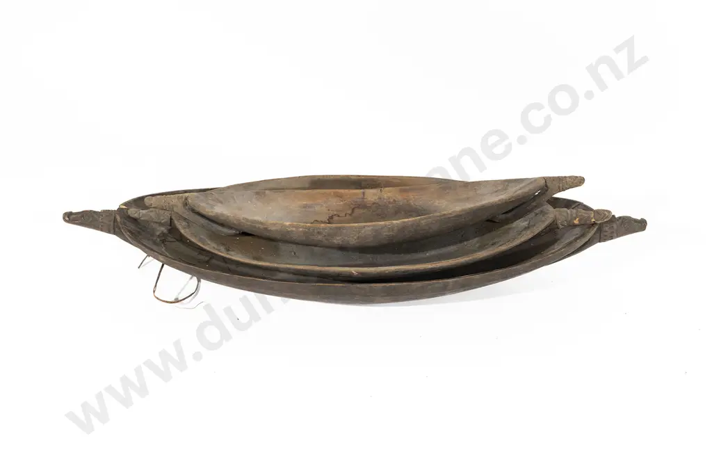 Three Elliptical Ramu River Food Bowls Image 1++