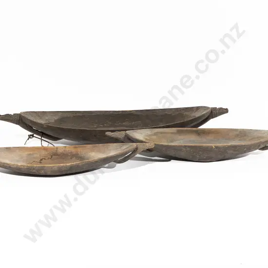 Three Elliptical Ramu River Food Bowls
