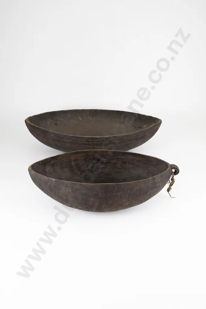 Four Papua New Guinea Ramu River Elliptical Feast Bowls Image 1++