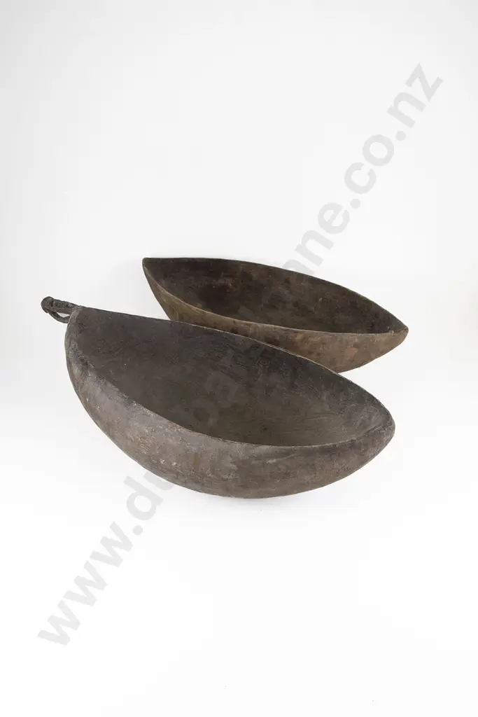 Four Papua New Guinea Ramu River Elliptical Feast Bowls Image 1++