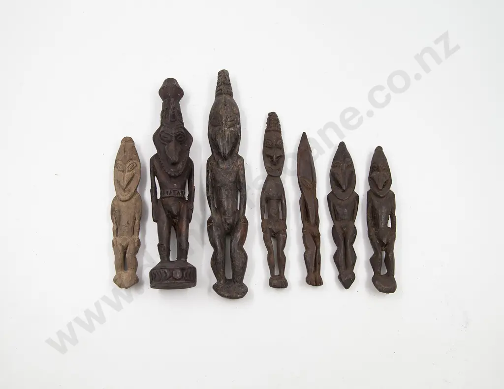 Seven Papua New Guinea Ramu River Standing Figures Image 1++