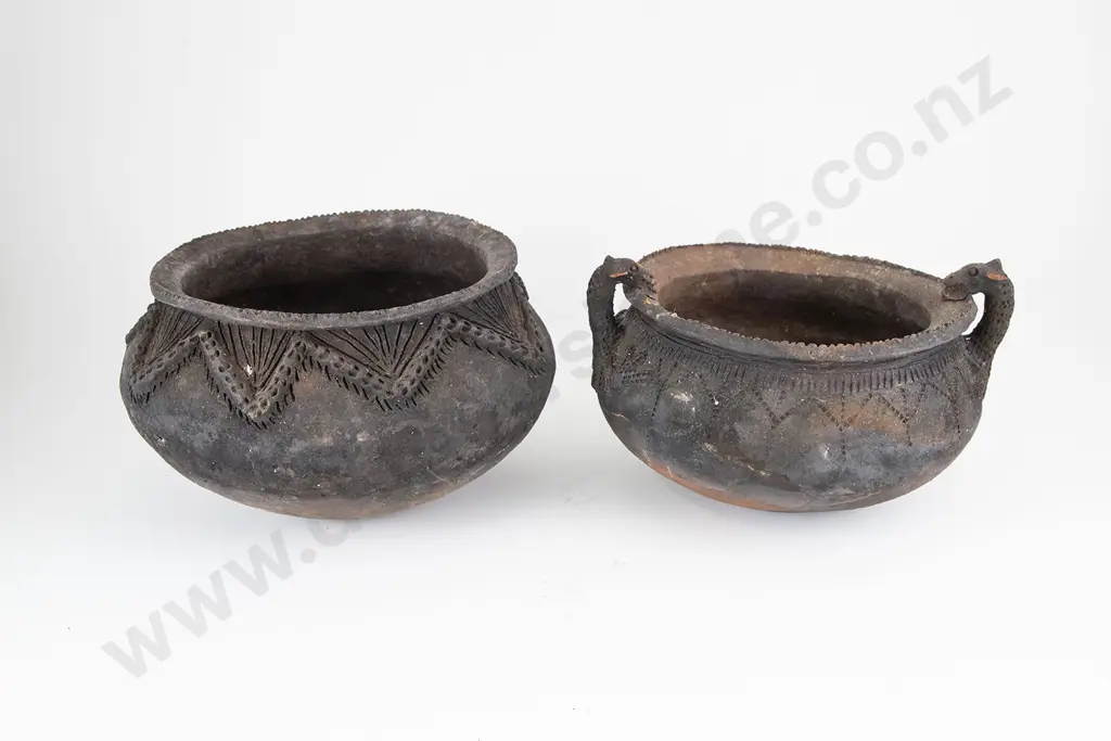 Two Papua New Guinea Azera Cooking Pots Image 1++