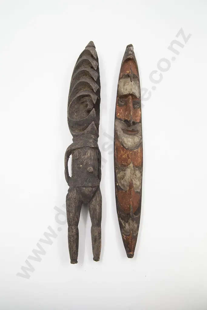 A Papua New Guinea Mask And Figure Image 1++