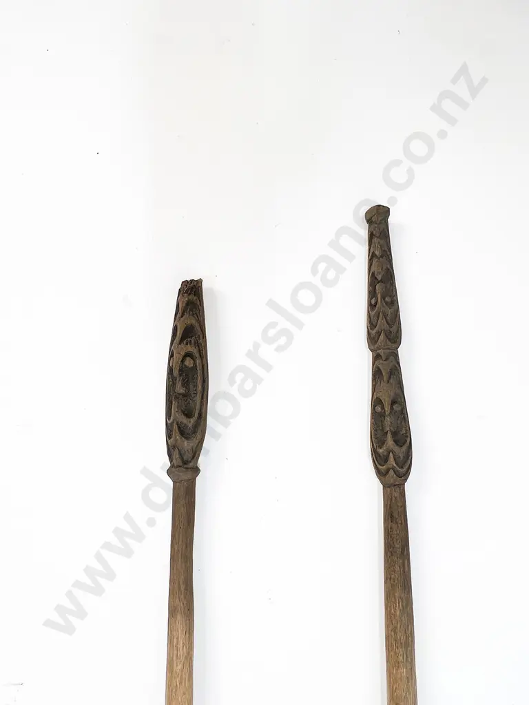 Two Ramu River Paddles From Papua New Guinea Image 1++