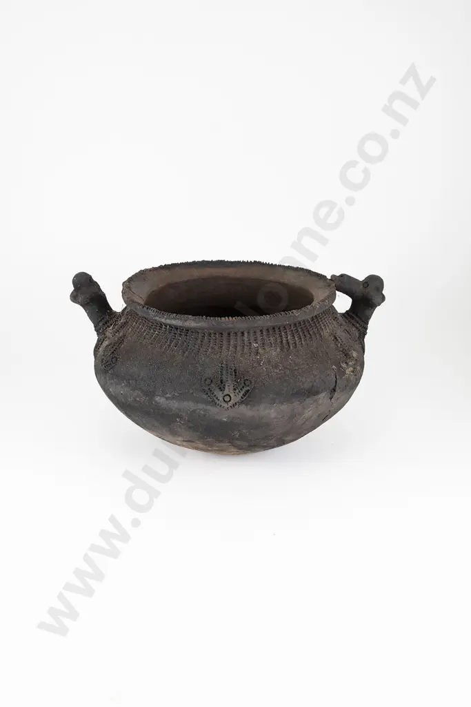 Two Papa New Guinea Raku Fired Cooking Pots Image 1++