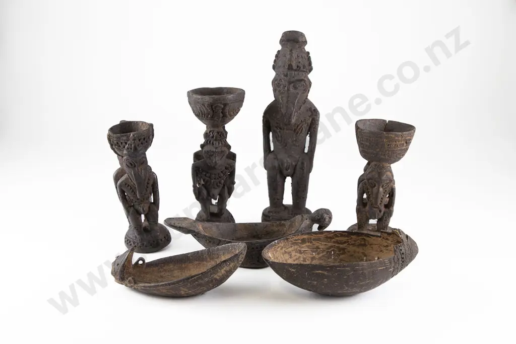 Seven Papua New Guinea Ramu River Figures Image 1++