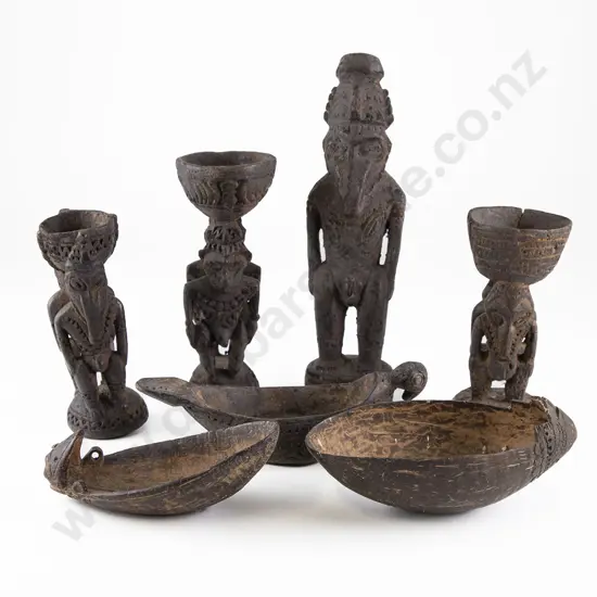 Seven Papua New Guinea Ramu River Figures