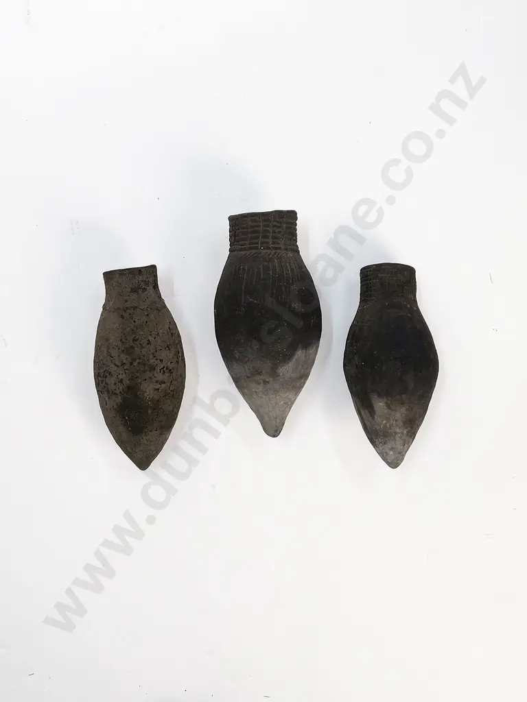 Three Papua New Guinea Peka Cooking Pots From The Madang Province Image 1++