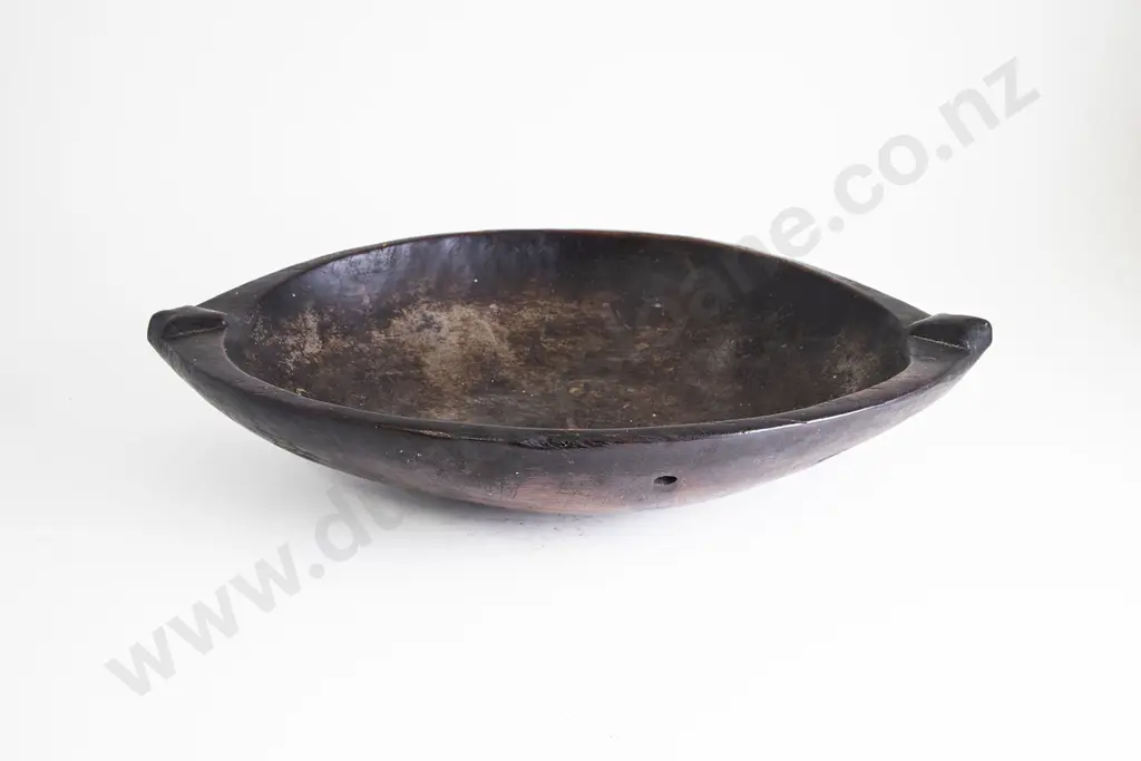 Trobriand Island Elliptical Wooden Feast Bowl Image 1++