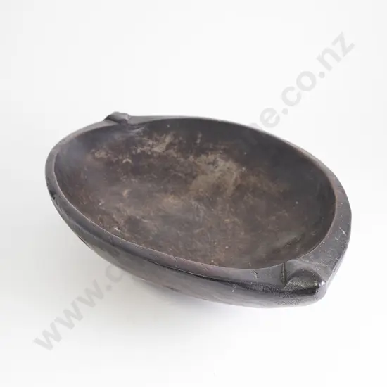 Trobriand Island Elliptical Wooden Feast Bowl