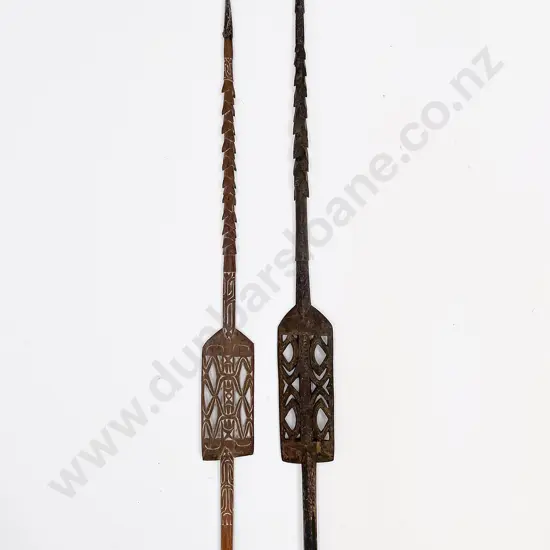 Two Ceremonial Spears From Irian Jaya