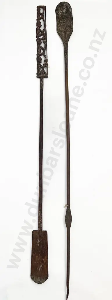 A Ceremonial Paddle And Spade From Irian Jaya Image 1++