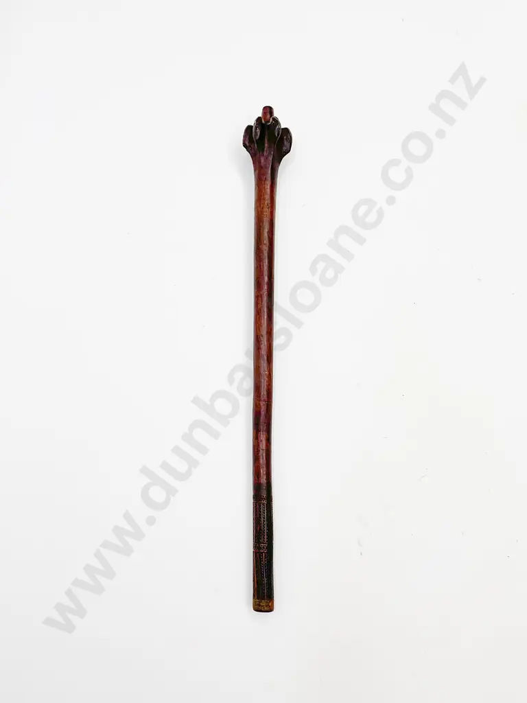A Fijian Lobbed Vunikau (Long Roostock War Club) Image 1++