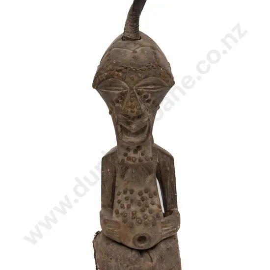 A Songye Tribe Figure With Metal Studs And Summit Horn