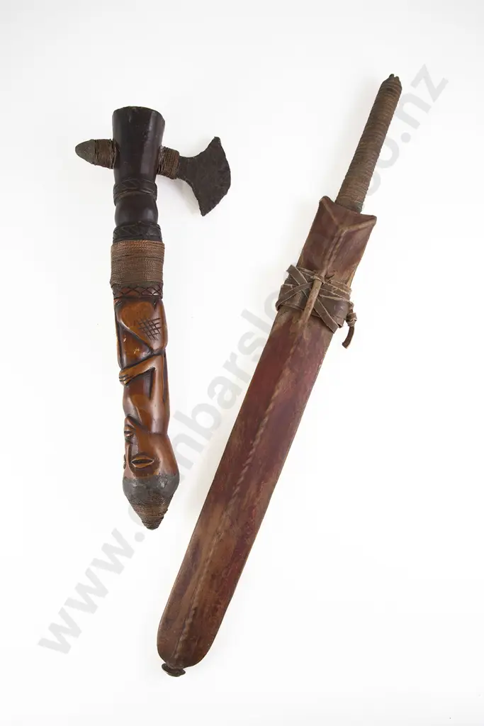 An African Maasai Tribe Seme Knife And A Chieftan's Axe Image 1++