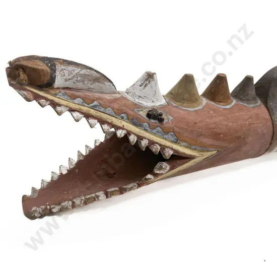 A Papua New Guinea Sepik River Crocodile Totem Drum