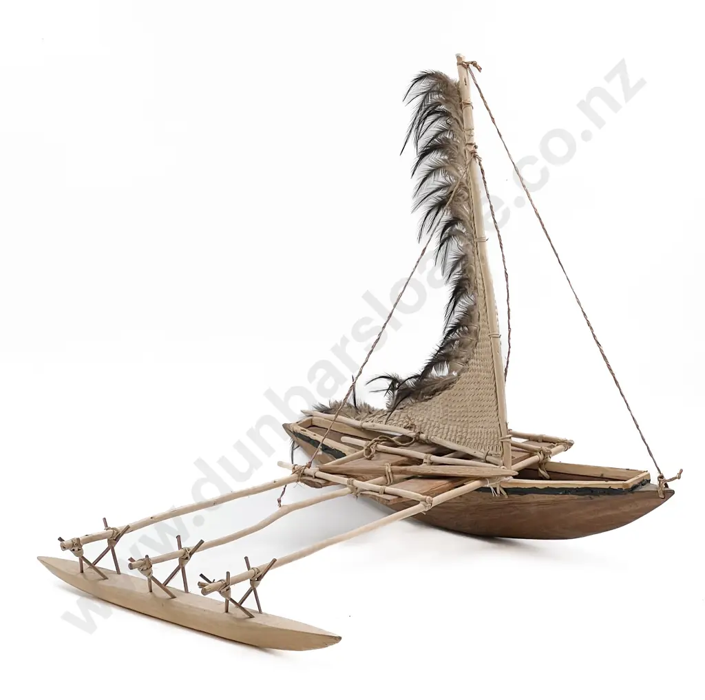 Model Of A Polynesian Fishing Boat Image 1++