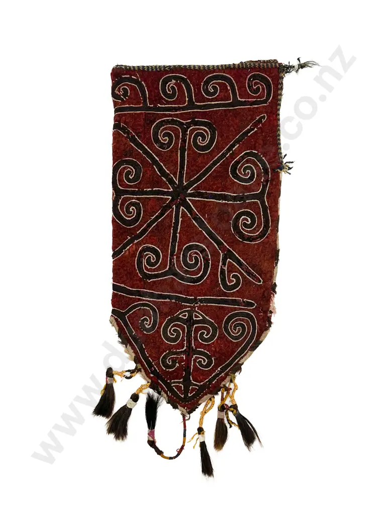19th Century Uzbek Felt Okbash Yert Pole Cover Image 1++