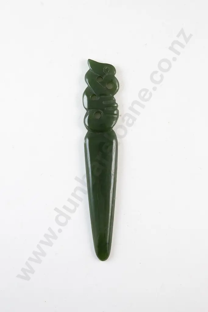 Pounamu Letter Opener With Mania Head Image 1++