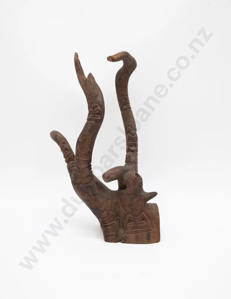 Melanesian Carved Wood Sculpture Image 1++