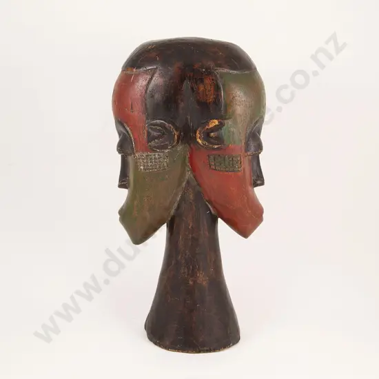 Double Sided African Head Sculpture