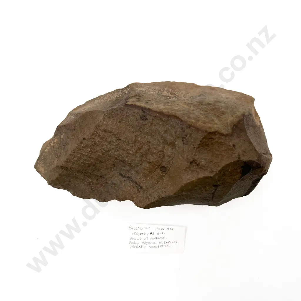 Paleolithic Hand Axe From Morocco Image 1++