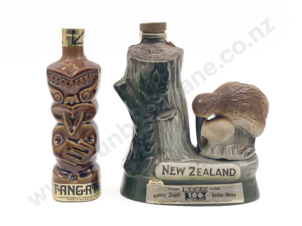 Tangata Lincoln Pioneer Port With NZ Beam Kentucky Bourbon Bottle Image 1++