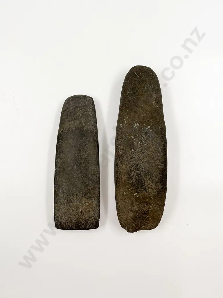 Two Pre-European Toki (Volcanic Stone) Image 1++