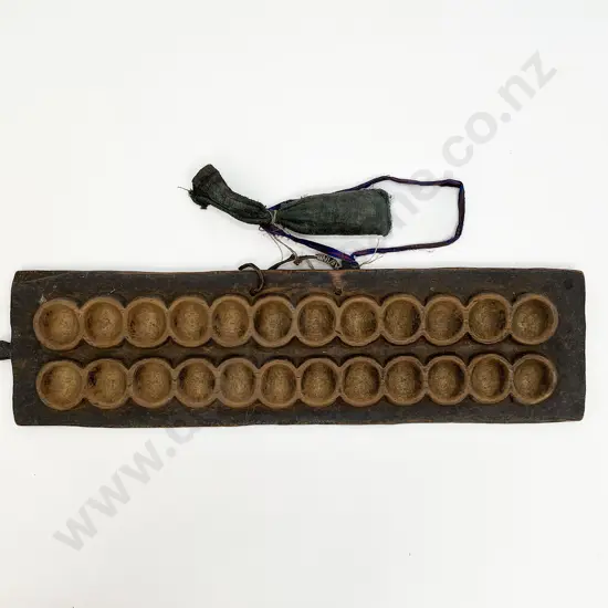 Mancala Board Game With Bag Of Playing Pieces And Door Surround Fragment