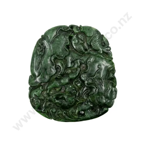 Jade Plaque Carved With Fish Motifs