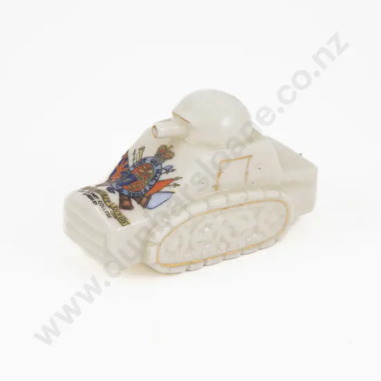 Arcadia China Crested Ware Model of a WWI Armoured Car