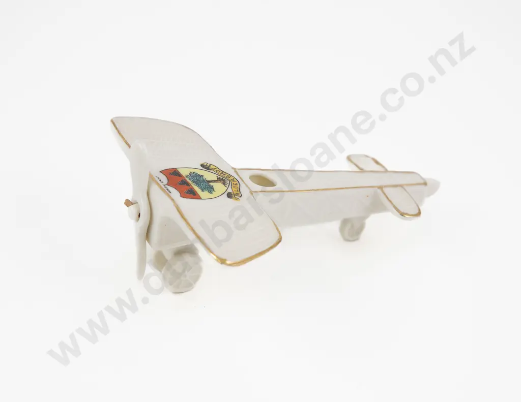 Willow Art Crested China Model of WWI Bi-Plane Image 1++