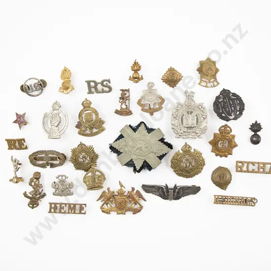 WWI and WWII British Canadian USA Soviet Union Fiji Badges and Insignia (30)