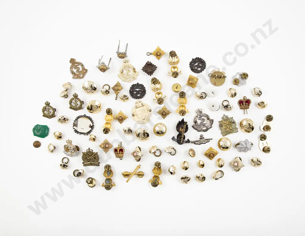 Collection Mainly NZ Badges and Insignia with Buttons Image 1++